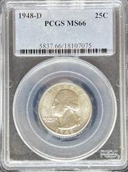 1948-D Washington Quarter MS66 PCGS