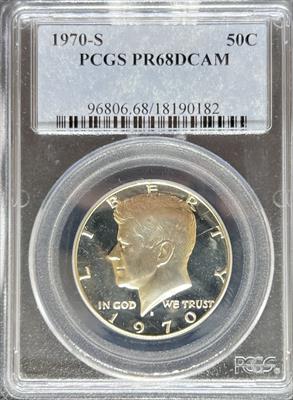 1970-S Kennedy Half Dollar PR68DCAM PCGS
