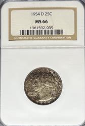 1954-D Washington Quarter MS66 NGC