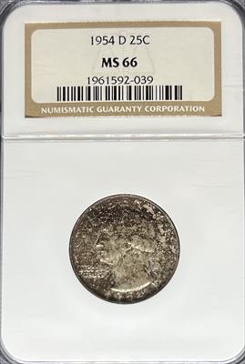 1954-D Washington Quarter MS66 NGC