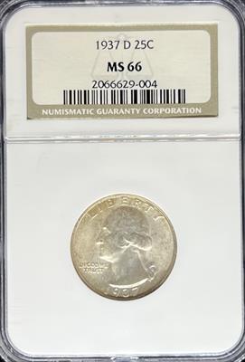 1937-D Washington Quarter MS66 NGC