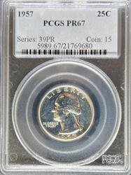 1957 Washington Quarter PR67 PCGS