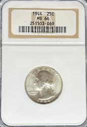 1944 Washington Quarter MS66 NGC