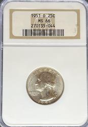 1951-D Washington Quarter MS66 NGC