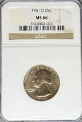 1961-D Washington Quarter MS66 NGC