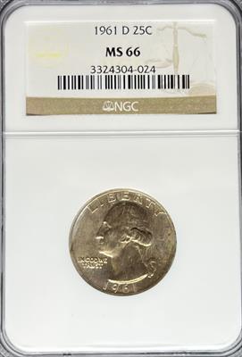 1961-D Washington Quarter MS66 NGC