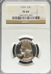 1959 Washington Quarter PF69 NGC