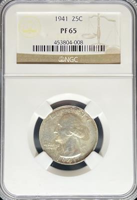 1941 Washington Quarter PF65 NGC