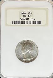 1960 Washington Quarter MS67 NGC
