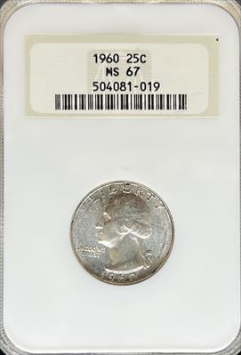 1960 Washington Quarter MS67 NGC