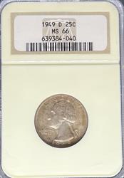 1949-D Washington Quarter MS66 NGC