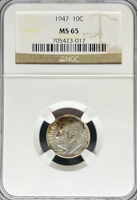 1947 Mercury Dime MS65 NGC