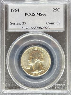 1964 Washington Quarter MS66 PCGS