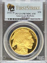 2010-W G$50 Buffalo PR70DCAM PCGS First Strike