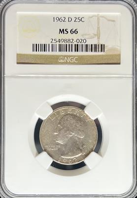 1962-D Washington Quarter MS66 NGC