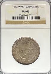 1952 50C Washington Carver MS65 NGC