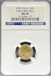 2009 G$5 Eagle MS70 NGC Early Release