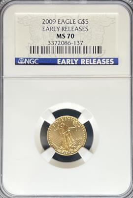 2009 G$5 Eagle MS70 NGC Early Release