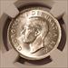 Canada George VI 1951 Silver 25 Cents Hight Relief MS63 NGC