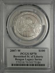 2007-W P$100 Burnished Eagle SP70 PCGS