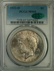 1922-D Peace Dollar MS65 PCGS CAC