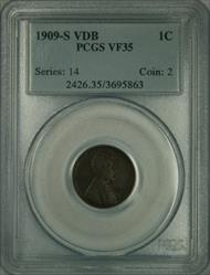 1909-S VDB Lincoln Cent VF35BN PCGS