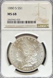 1880-S Morgan Dollar MS68 NGC
