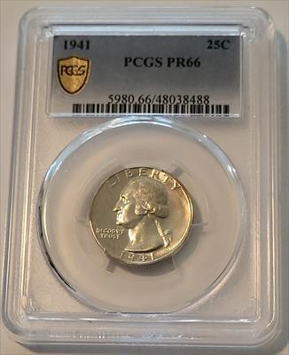 1941 Washington Quarter PR66 PCGS GSH