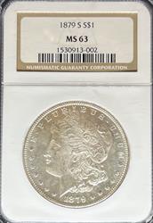 1879-S Morgan Dollar MS63 NGC