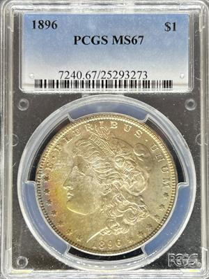 1896 Morgan Dollar MS67 PCGS