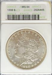 1888 Morgan Dollar MS64 ANACS