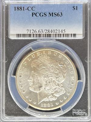 1881-CC Morgan Dollar MS63 PCGS