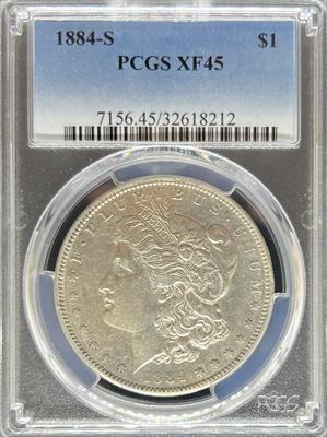 1884-S Morgan Dollar XF45 PCGS