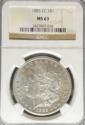 1885-CC Morgan Dollar MS63 NGC