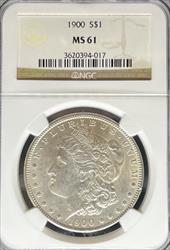 1900 Morgan Dollar MS61 NGC