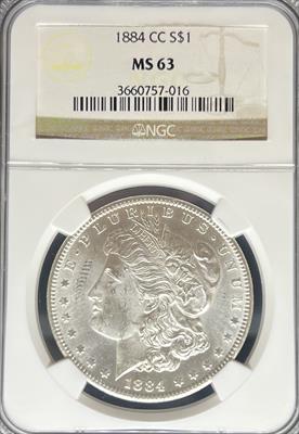 1884-CC Morgan Dollar MS63 NGC