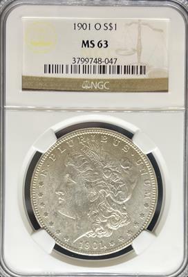 1901-O Morgan Dollar MS63 NGC