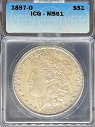 1897-O Morgan Dollar MS61 ICG