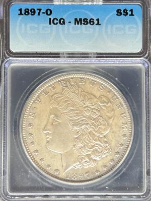 1897-O Morgan Dollar MS61 ICG