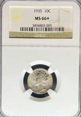 1935 Mercury Dime MS66+ NGC