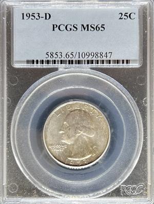 1953-D Washington Quarter MS65 PCGS