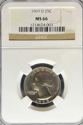 1969-D Washington Quarter MS66 NGC