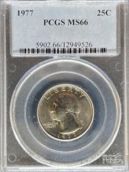 1977 Washington Quarter MS66 PCGS