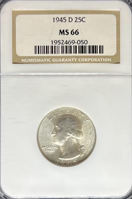 1945-D Washington Quarter MS66 NGC