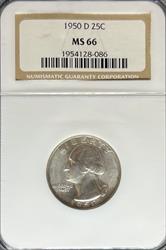 1950-D Washington Quarter MS66 NGC