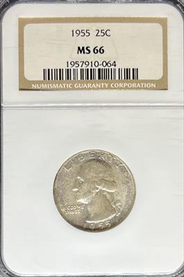 1955 Washington Quarter MS66 NGC