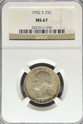 1952-S Washington Quarter MS67 NGC