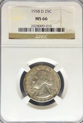 1958-D Washington Quarter MS66 NGC