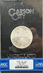1884-CC GSA Morgan Dollar MS63 NGC Box & COA
