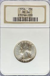 1956 Washington Quarter MS66 NGC